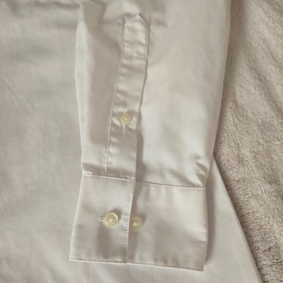 Van Heusen Long Sleeve Dress Poplin Shirt fitted white size 15 (32/33) - Picture 4 of 11